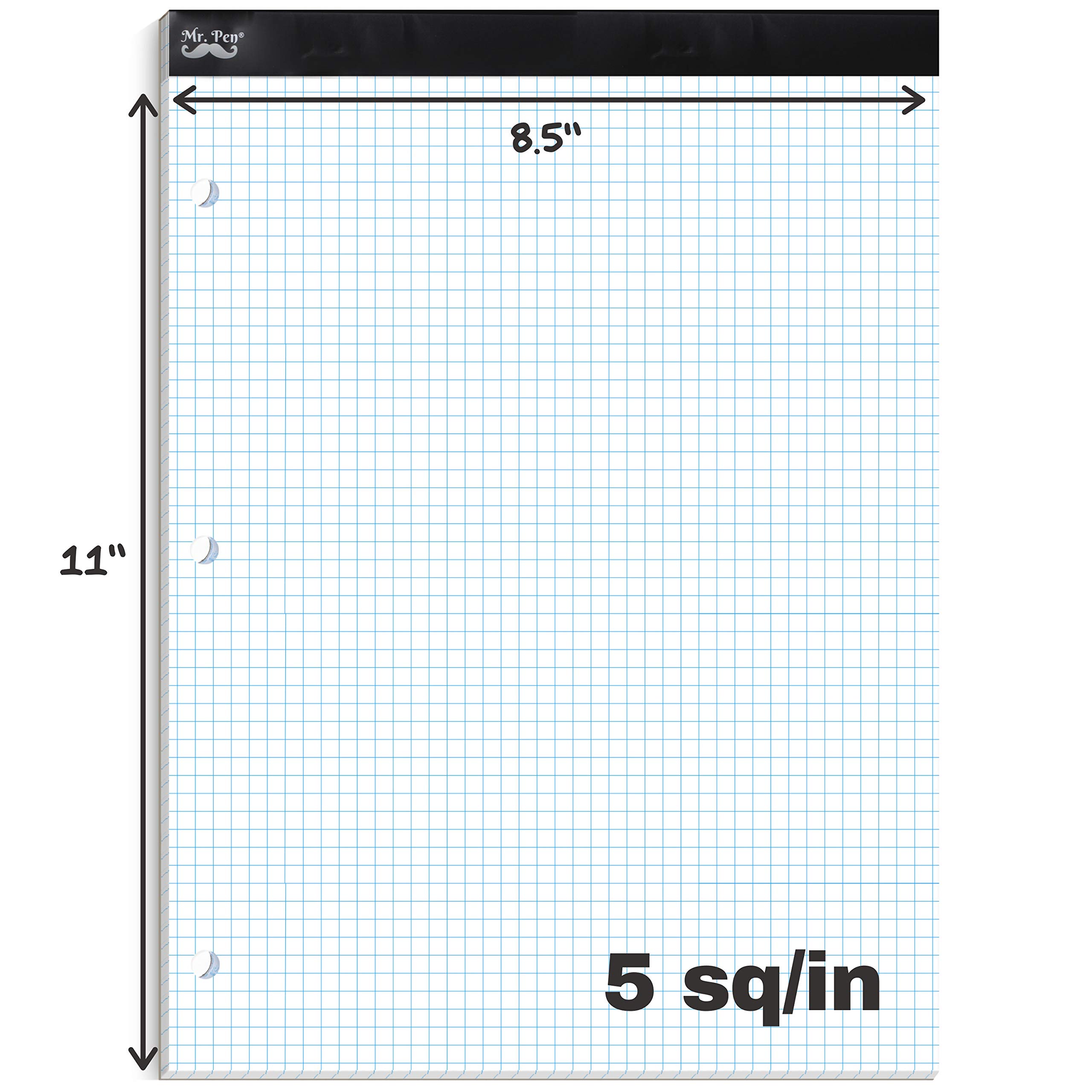 Mr. Pen- Engineering Paper Pad, Graph Paper, 5x5 (5 Squares per inch), 8.5