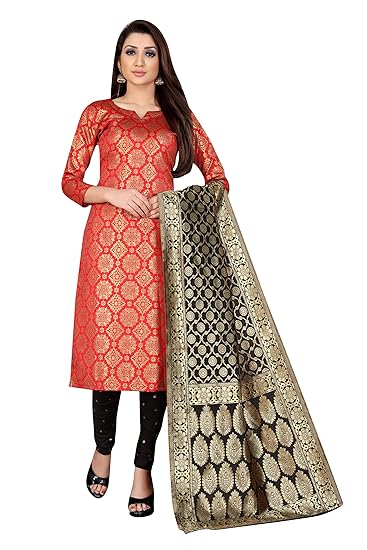 Anand Jacquard Silk Woven Salwar Suit Dress Material for Women