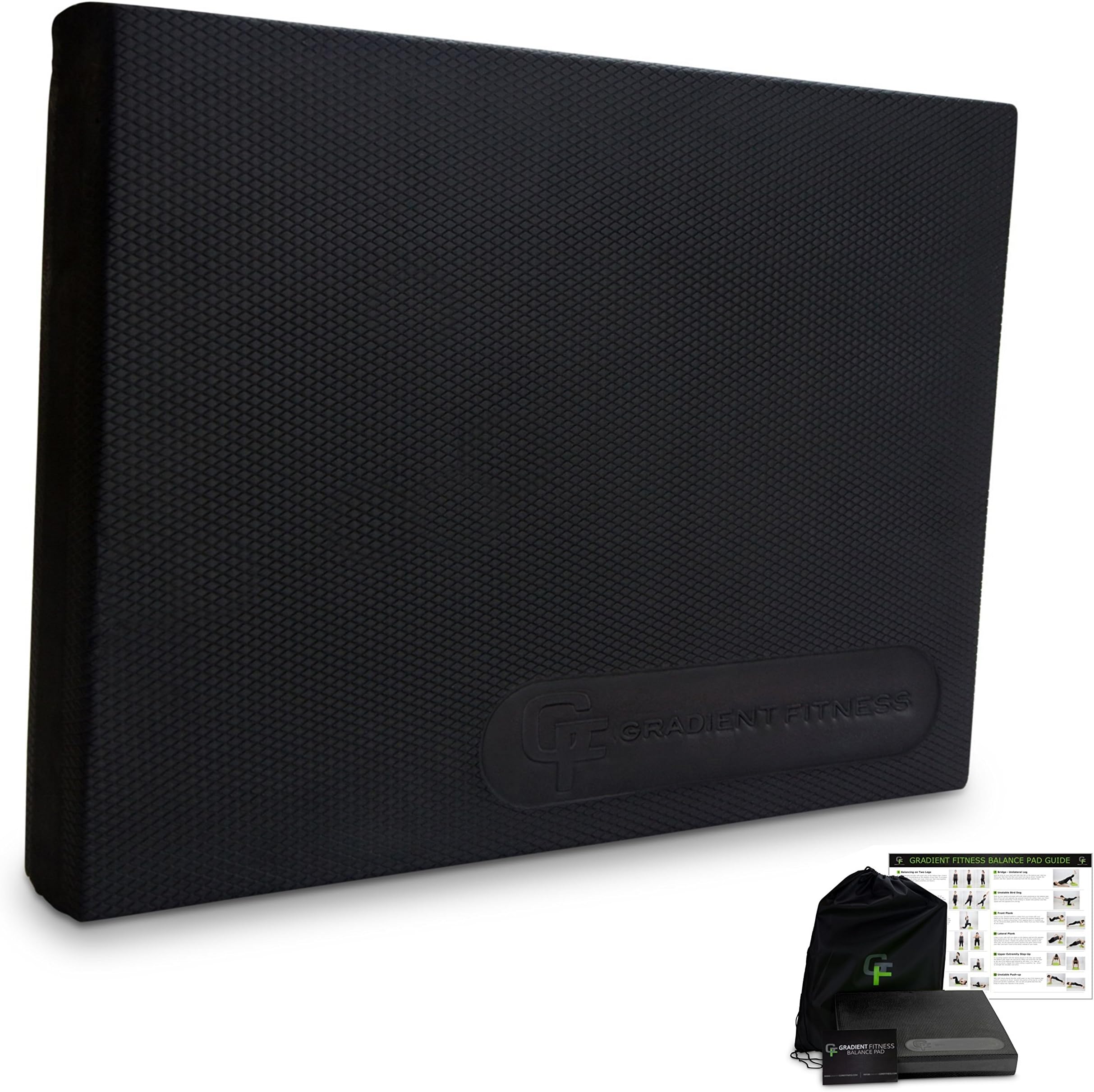 Gradient Fitness Balance Pad, Physical Therapist Recommended, Premium Quality Non-Slip Balance Pad, Includes Free Storage Bag and Exercise Program