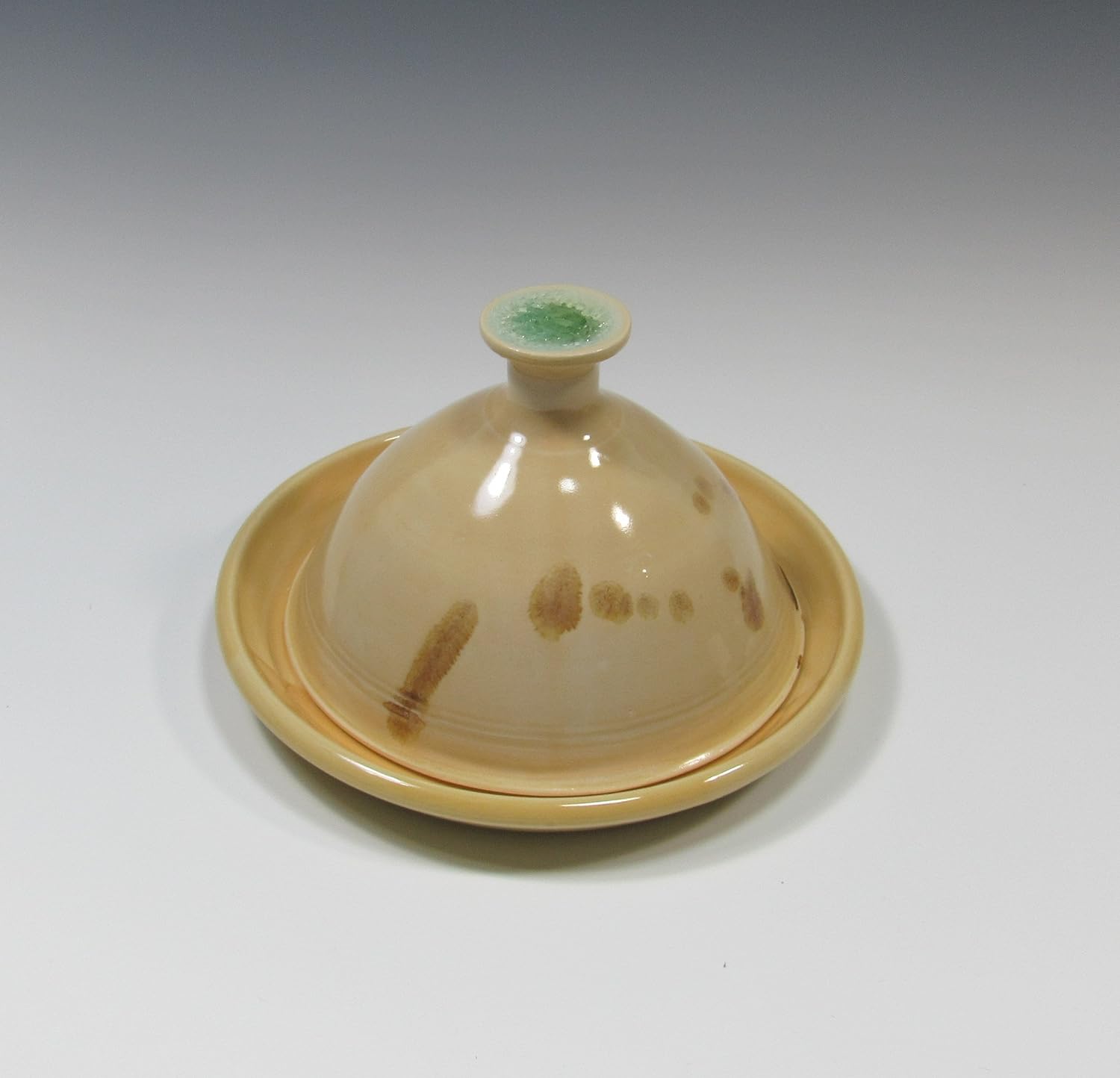 Ceramic butter or cheese dish Handmade