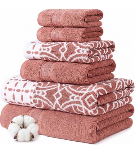 Amazon.com: Modern Threads Monroe 6-Piece 100% Cotton Towel Set
