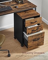VASAGLE File Cabinet, 3 Drawers Filing Cabinet for