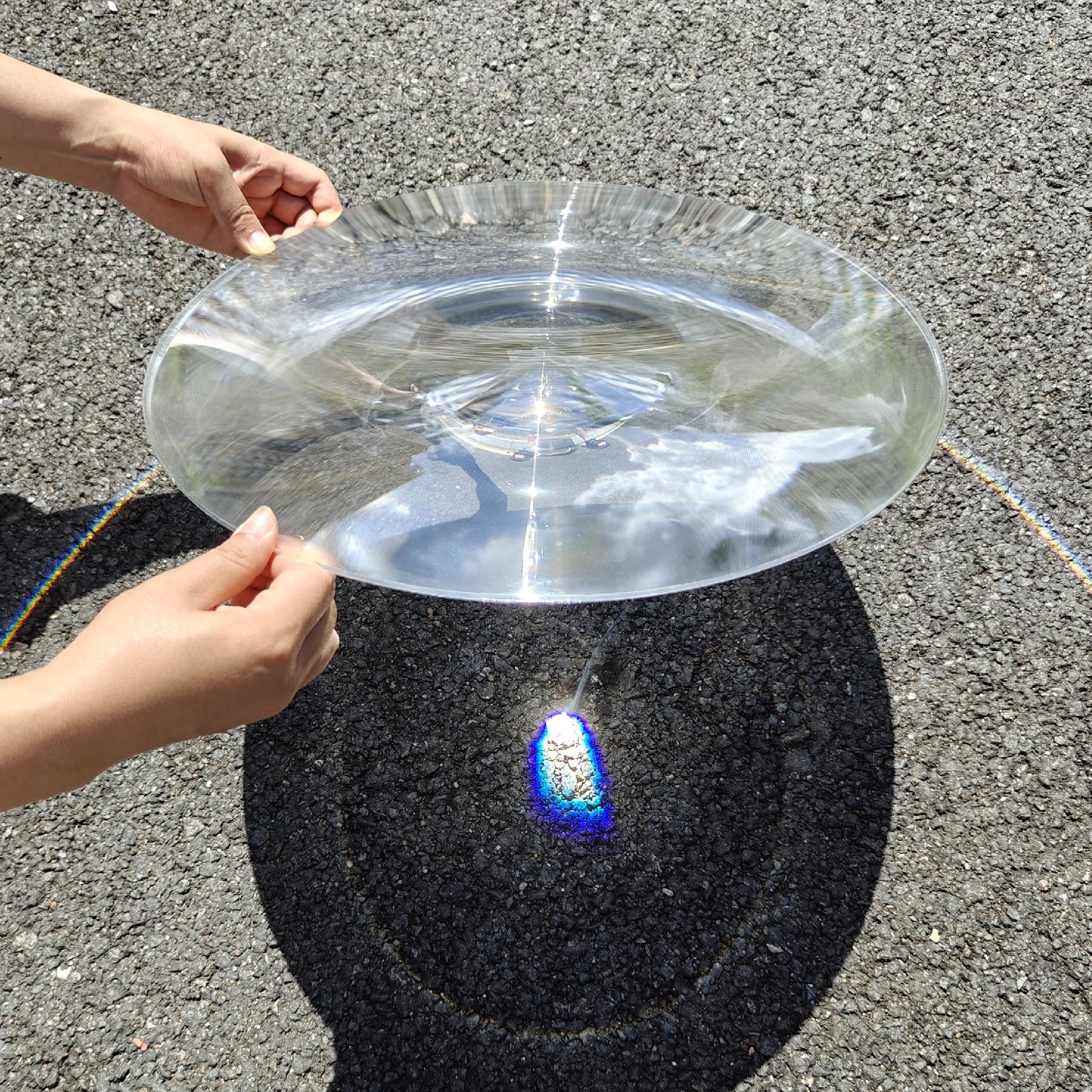 Photo 1 of 2-Pack Large Fresnel Lenses ?300mm(11.81"), Focal Length 120mm, Acrylic Magnifier for Solar Heating, Solar Cooking, Visual Education. (Focal Length 120mm)