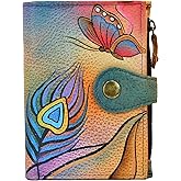 Anna by Anuschka Women's Hand Painted Genuine Leather Ladies Wallet