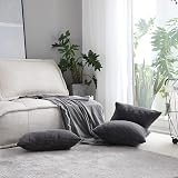 Home Brilliant Dark Grey Cushion Covers 30x50 cm Pack of 2 Corduroy view 7
