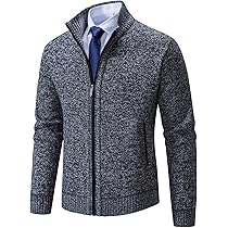 【HI FI FNK】Kent Collar Knitted Cardigan Neecan Men's Cardigan Sweaters Full Zip Up Stand Collar Slim