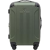Travelers Club Chicago Hardside Expandable Spinner Luggage, Thyme Green, 22" Carry-On