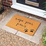 Nicola Spring Coir Door Mat Paw Design 60 x 40cm Non Slip Backing view 5