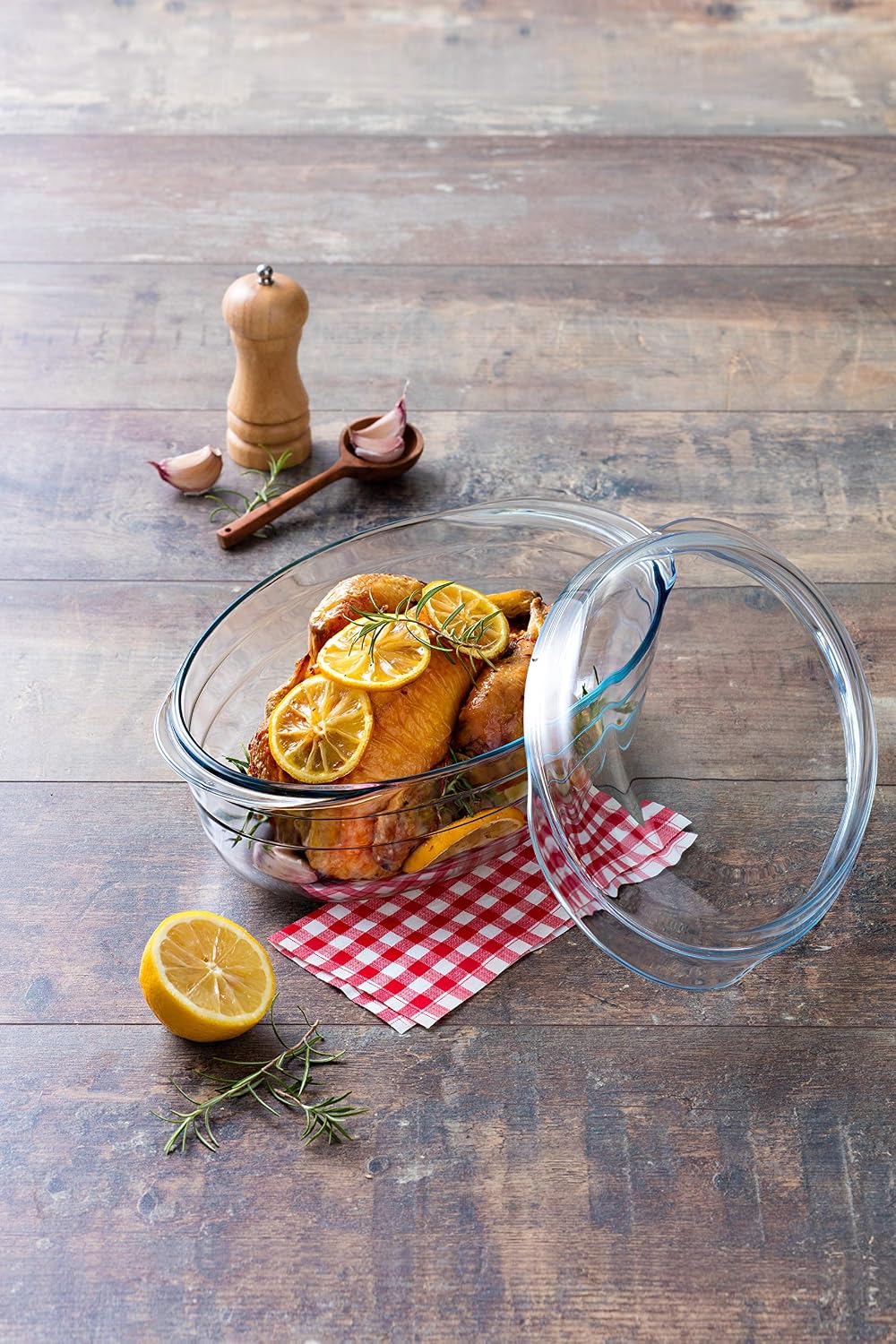 Arcuisine 3.0 Litre Oval Borosilicate Glass Casserole, transparent, 3 litros - Image 5