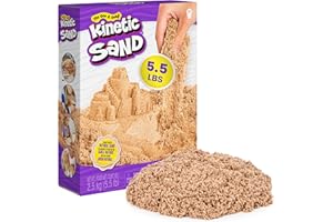 Kinetic Sand, 5.5lbs (2.5kg) Natural Brown Play Sand for Arts and Crafts, Sandbox, Amazon Exclusive (Packaging May Vary), Sensory Toys, Holiday Gifts & Stocking Stuffers for Kids Ages 3 and up