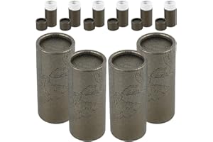 UTHCLO 10pcs 10ml Essential Oil Bottle Kraft Paper Tube Packaging Boxes with Lid, Cylinder Cardboard