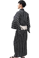 Edoten Men's Kimono Japan Shijira Weaving Yukata