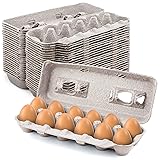 MT Products Blank Natural Pulp Egg Cartons 1 Dozen