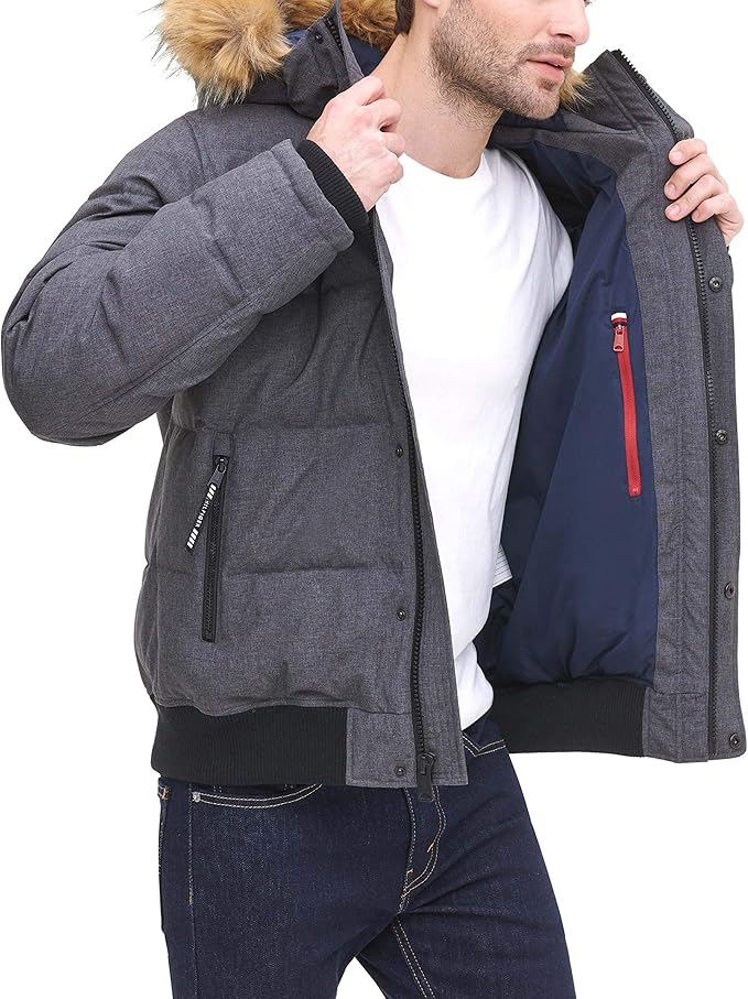 Tommy Hilfiger 汤米希尔费格 大毛领 男式连帽保暖外套 3.4折9.99 多色可选 海淘转运到手约￥859