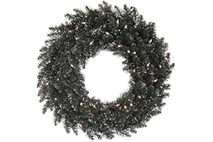Vickerman 30" Black Fir Artificial Christmas Wreath, Unlit - Faux Christmas Wreath - Indoor Seasonal Home Decor