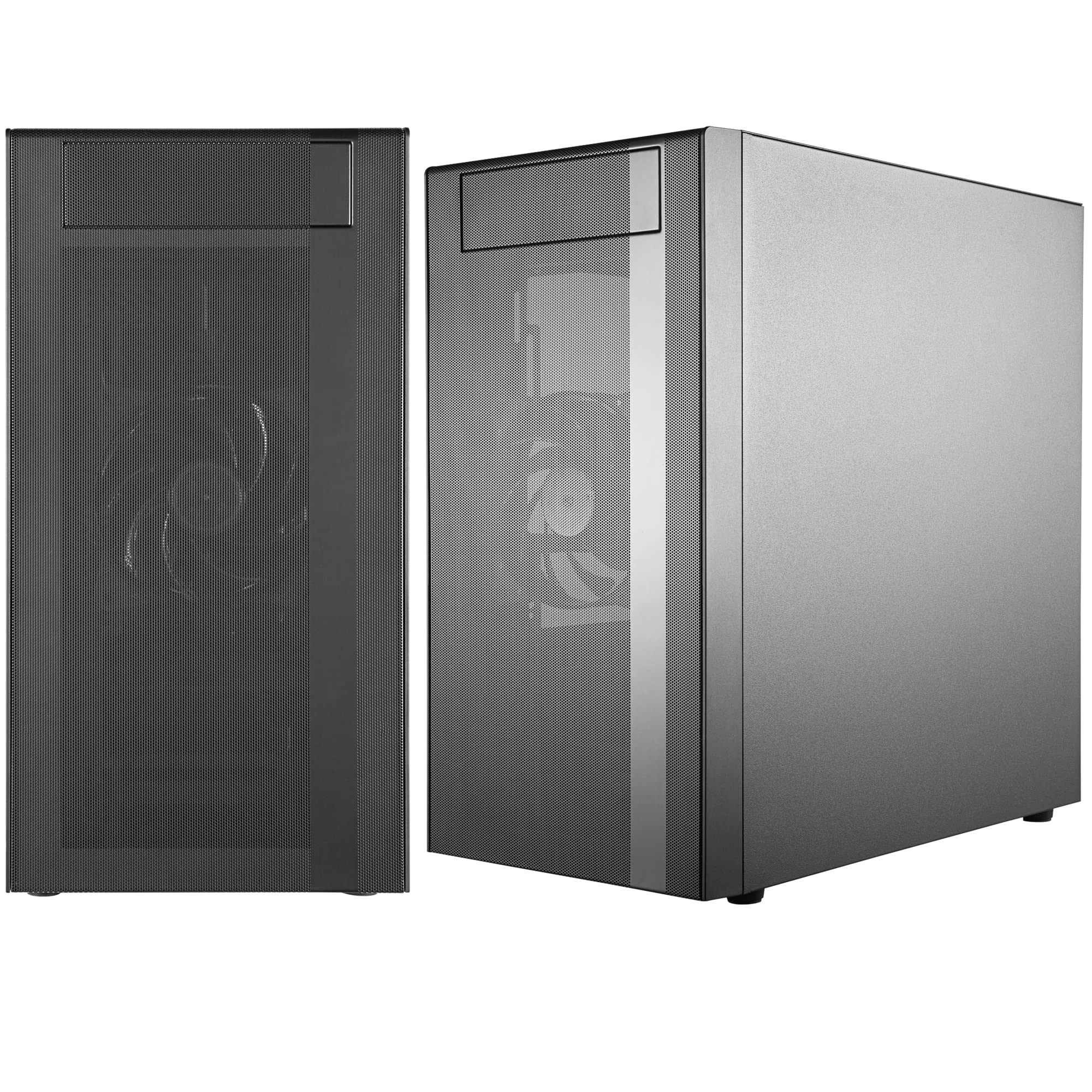 Cooler Master MasterBox NR400 Micro-ATX Tower with Front Mesh Ventilation, Minimal Design, Tempered Glass Side Panel and Single Headset Jack