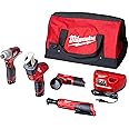 Milwaukee 2498-25 M12 Cordless Lithium-Ion 5-Tool Combo Kit
