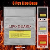 Huiguli Lipo Battery Safe Bag Fireproof Waterproof 3 Colors 22.5x18.5cm view 2