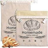2 Pack Beeswax Bread Bags for Homemade Sourdough Reusable Beeswax Bread Bag | 17 x 12.6 In,Sustained Use Cloth Bag, Easy to Clean,Freezer-Friendly,Organic Linen,Retain Freshness,Storage Sourdough,Snacks