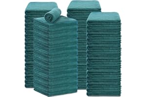 Newwiee 72 Pack Microfiber Bleach Proof Towels Bulk for Salon 18 x 30 Inch Dry Lint Free Hair Drying Hand Towels for Hair, Gy
