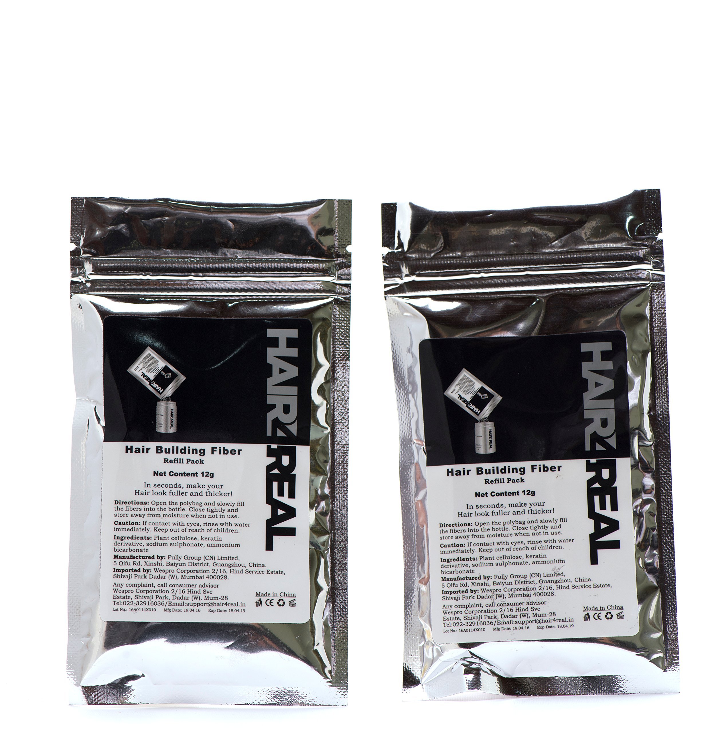 Hair4Real Hair Building Fibre Refill, Brown, 25 g