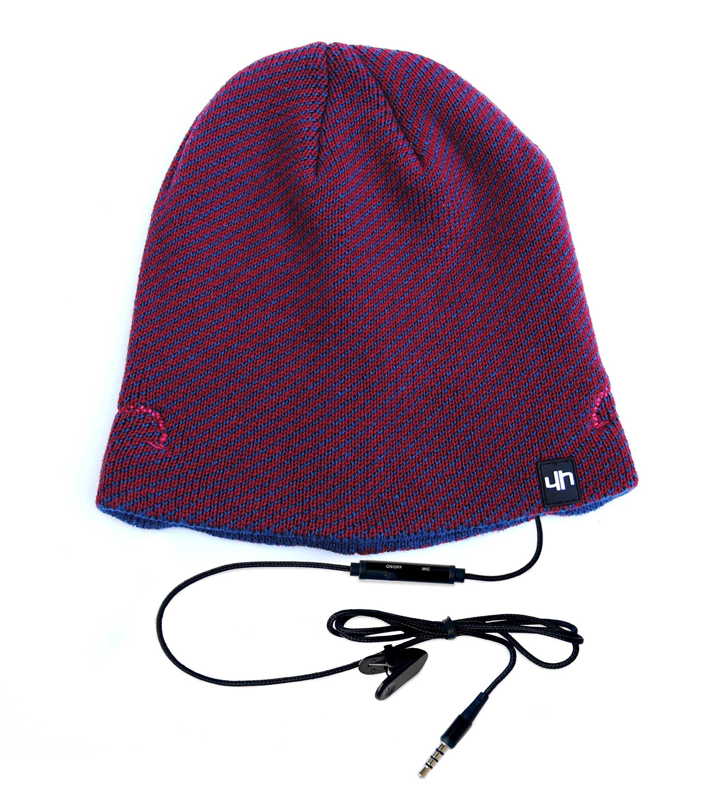 hi-Fun Sound Hat with Built in Headphones - Red/Blue