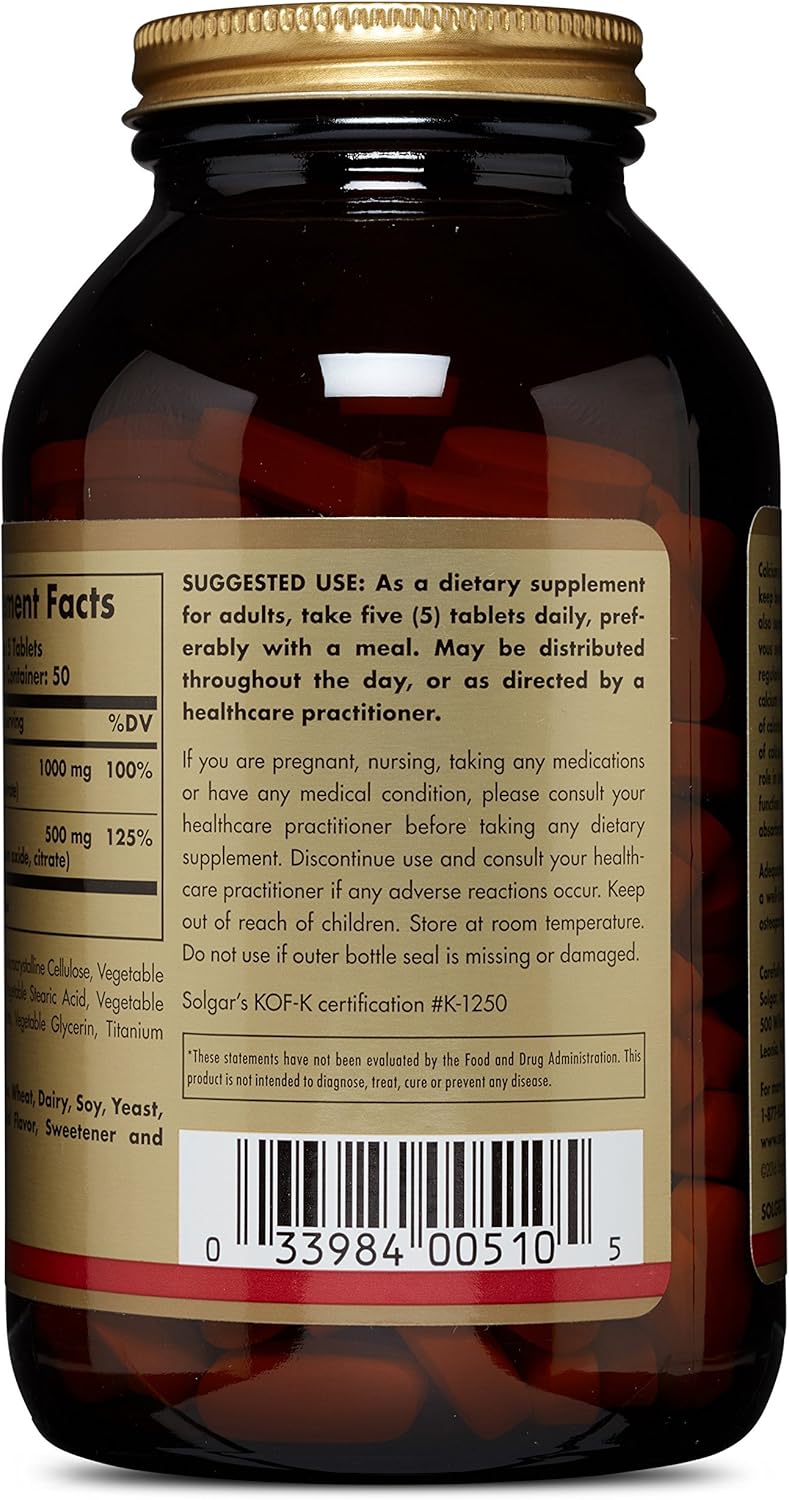 Solgar – Calcium Magnesium Citrate, 250 Tablets: Health & Personal Care