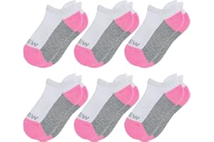 Sunew Baby and Toddler Socks, Boys Girls Cushioned Athletic Ankle/Low Cut Socks 6-Pair