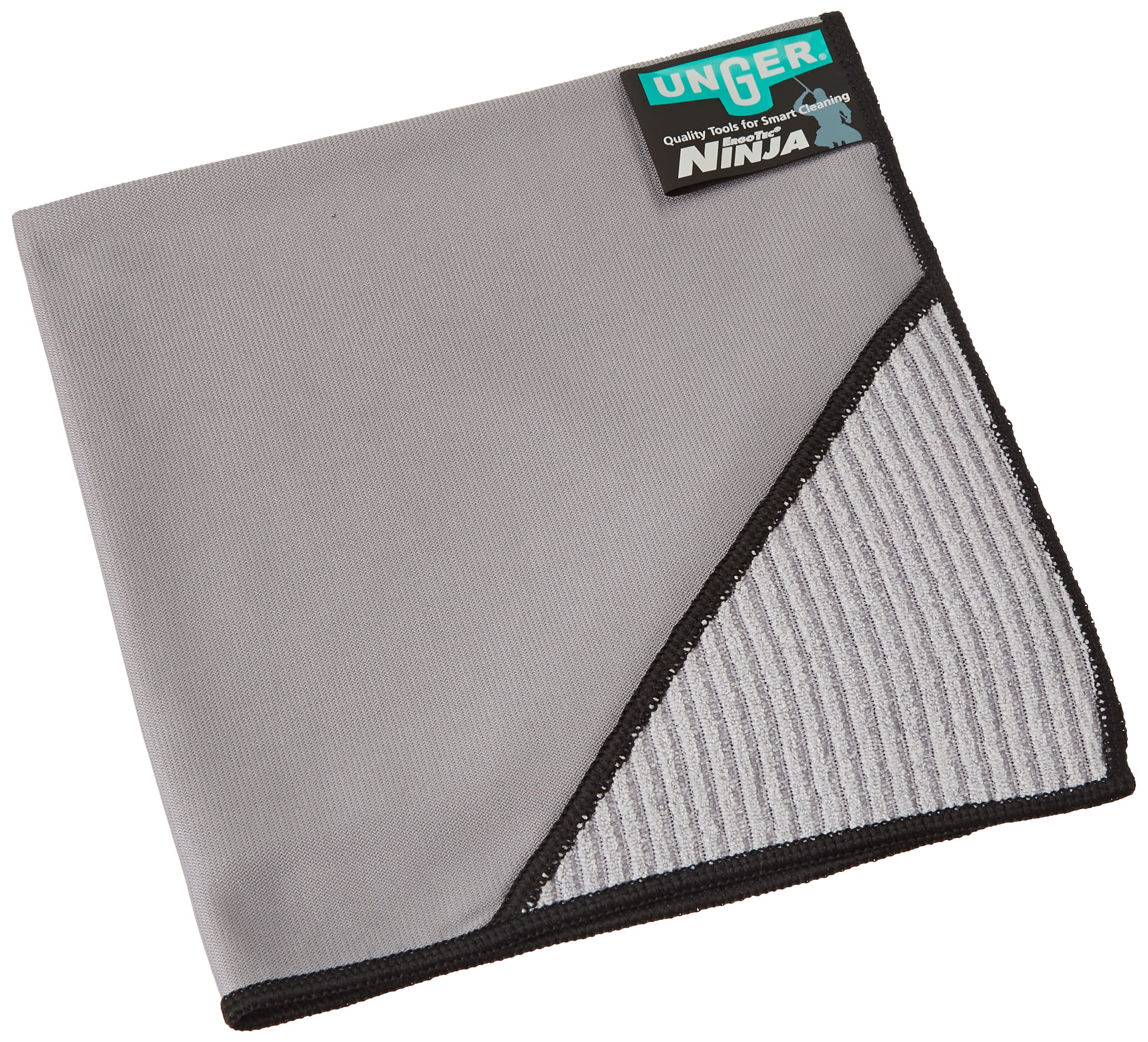 Unger CGU140-GY Ergo Tec Ninja Micro wipe, 40 cm x 40 cm, Grey