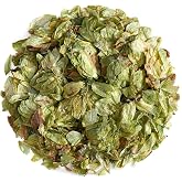 Dried Hop Cones Organic Whole Flowers - Home Brewing and Herbal Tea | Aromatic whole cones packed with essential oils for crafting bittering and aroma additions in beer brewing or a tea
