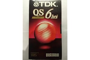 TDK QS 6 Hour Video Cassette T-120 VHS Blank Tape Standard Quality Recording Pack of 3