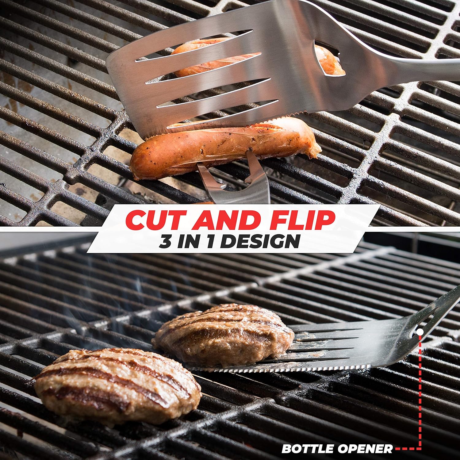 Alpha Grillers Heavy Duty BBQ Grilling Tools Set. Extra Thick Stainless Steel Spatula, Fork, Basting Brush & Tongs. Gift Box Package. Best for Barbecue & Grill. 18 Inch Utensils Turner Accessories : Garden & Outdoor