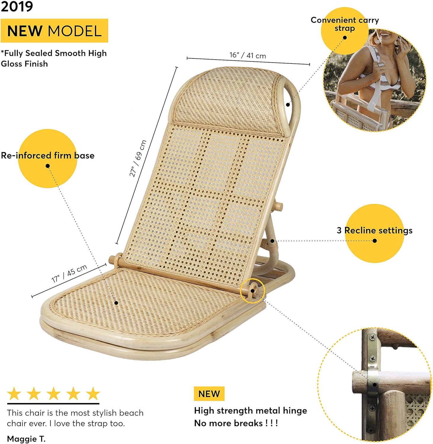 wild in bloom folding beach chair