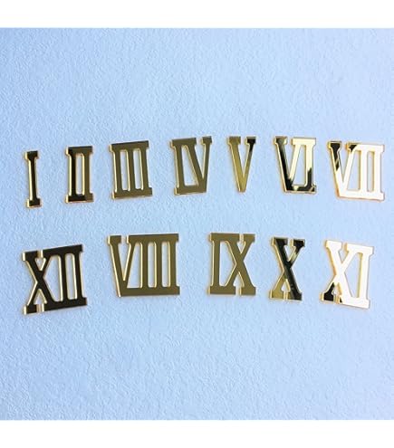 Amazon.com: NUO RUI 12 Pcs Roman Numerals Mirror Gold Digits and
