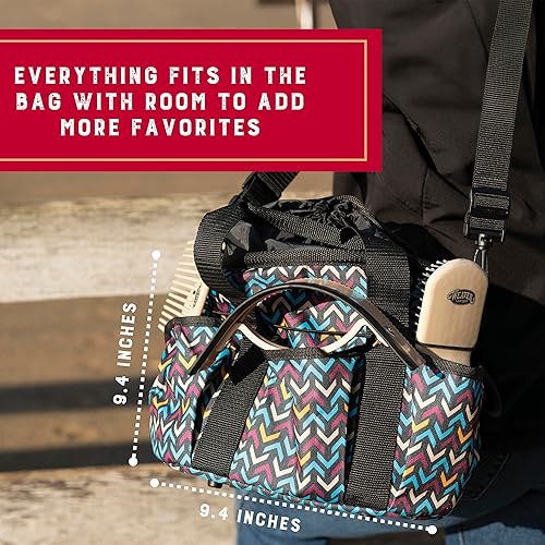 Weaver Leather Horse Grooming Kit, 7-piece Horse Brush Set with