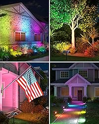 JACKYLED Color Changing Solar Spot Lights