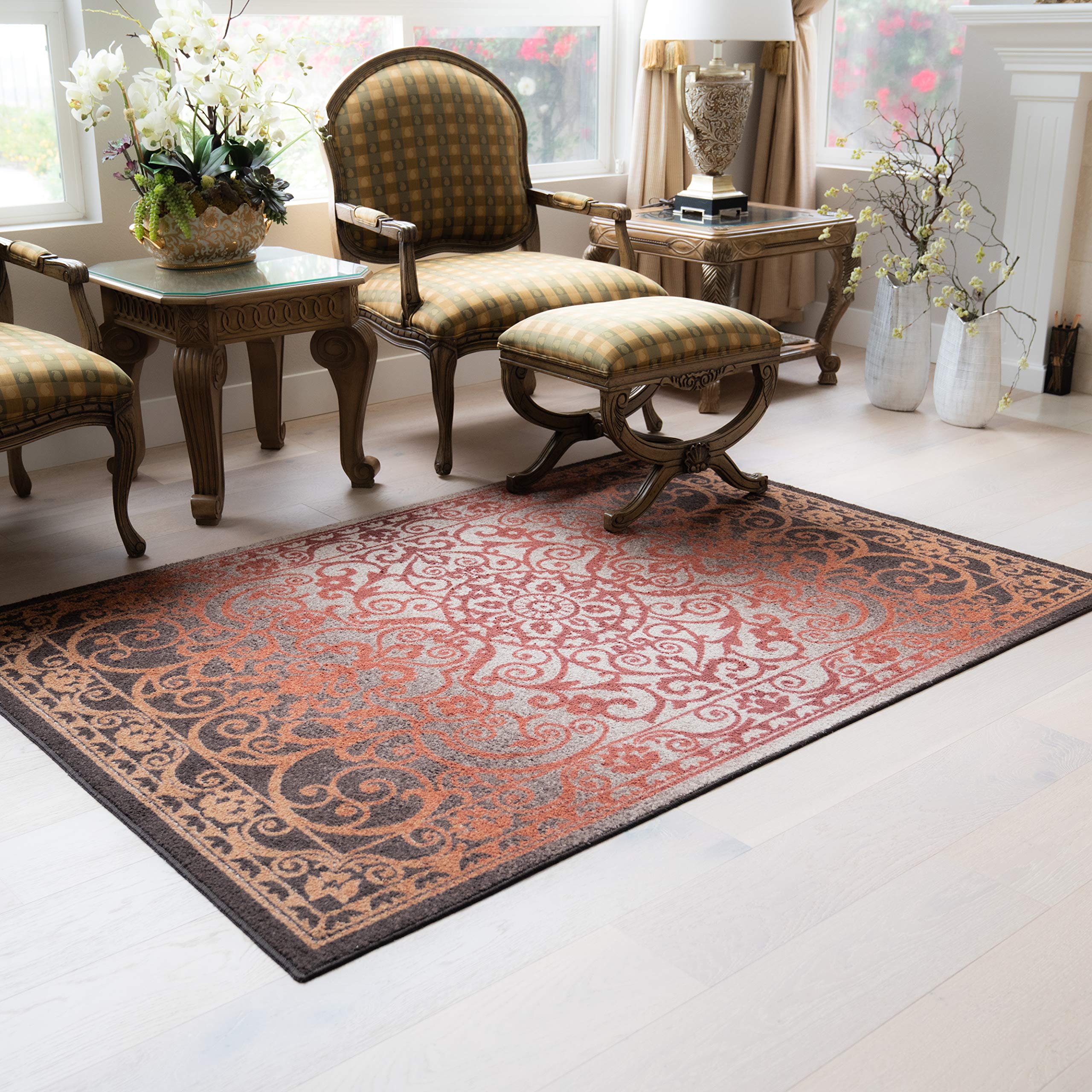 Maples Rugs Pelham Vintage Area Rugs for Living Room & Bedroom [Made in