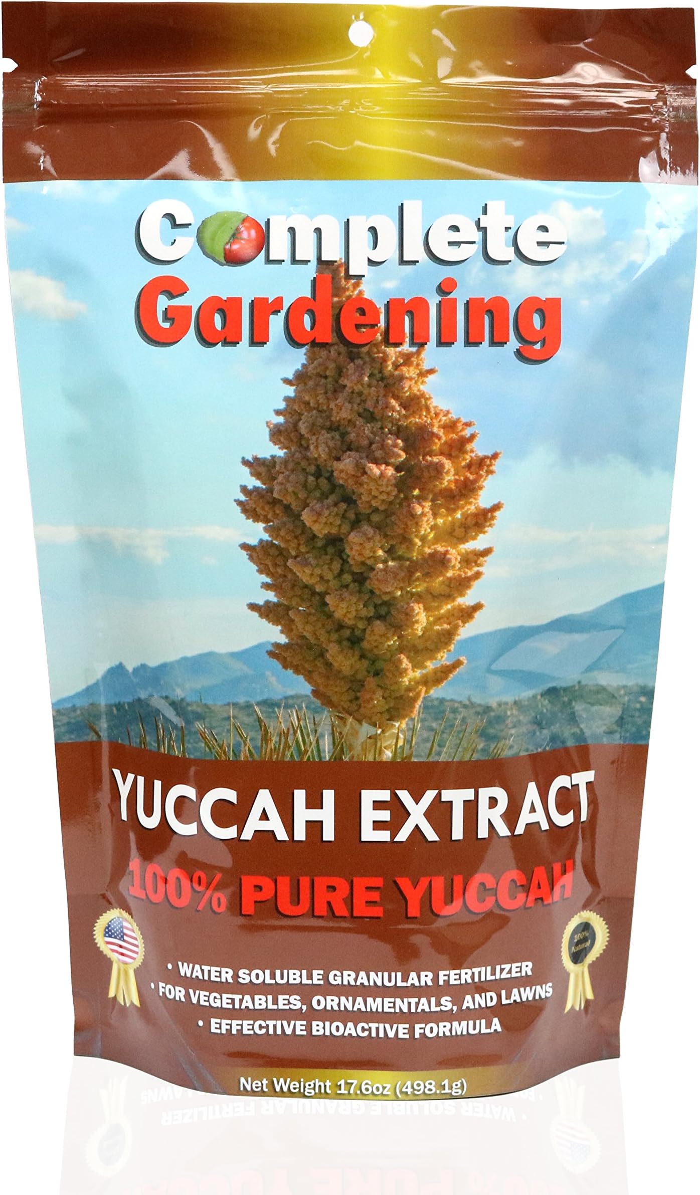 Complete Gardening Yuccah Extract (250 g) Carbohydrate and Saccharide Energy Source – Enhance Aroma and Flavor of Plants – Potting Soil for Indoor Plants – Energy and Microbe Food for Plants