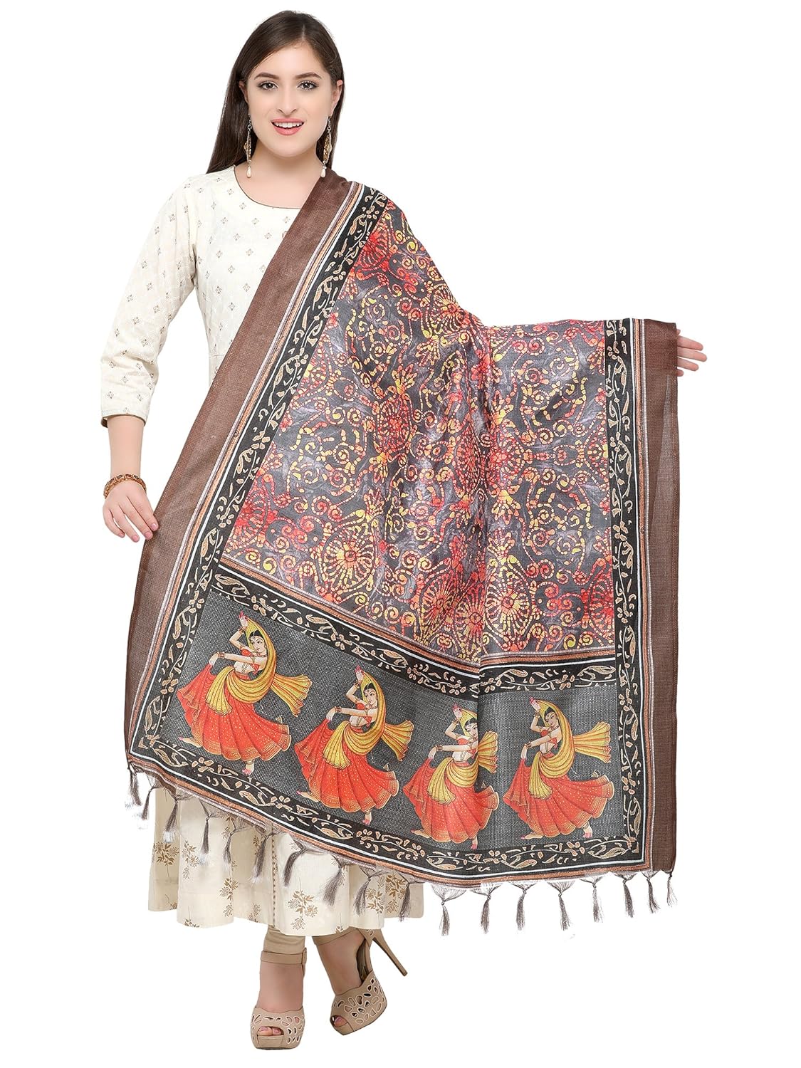 applecreation women's khadi silk dupatta (multicolor_dgdpt66)