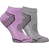 Columbia Balance Point Walk Low-Cut Socks, 2 Pair, Razzle/Grey, One Size