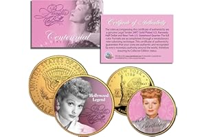 MERRICK MINT Lucille Ball 100th Birthday NY Quarter & JFK Half Dollar 2-Coin Set I Love Lucy