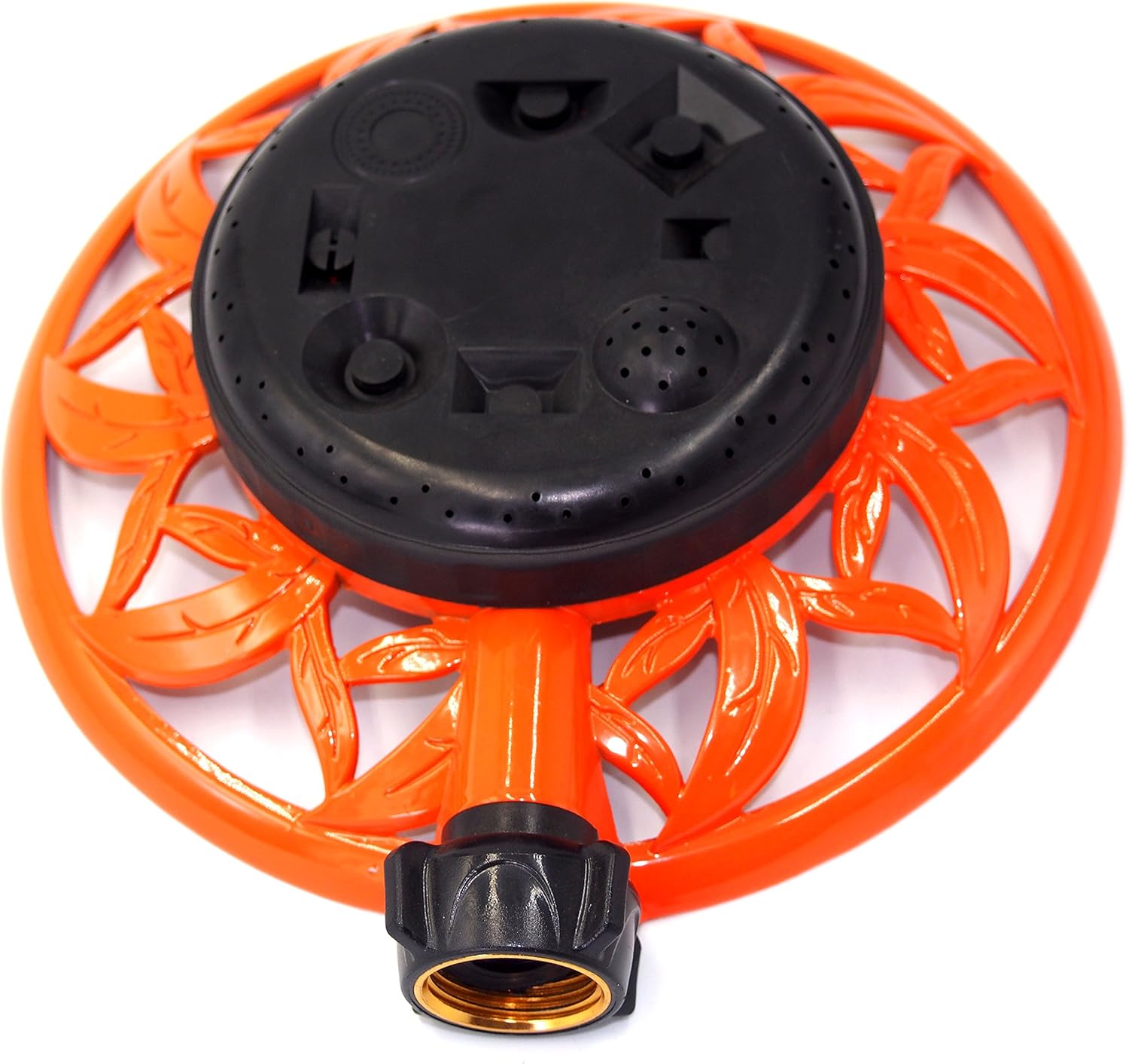 2wayz 8 Pattern Turret Garden Lawn Sprinkler with Super Heavy Duty Circle Metal Base. Powerful Water Output with No Leaks! ¾ Hose Input, 360° Connector Swivel : Garden & Outdoor