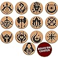 HQ Cork DND Coasters - Set of 12 Class +1 DM Icon Coasters - Great Nerdy Gift for D&D Players, Gamers, DM, Men or Women- Dungeons & Dragons Accessories for Home Decor, Mugs, Drinks, Table Decoration