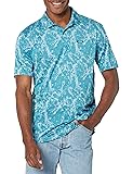 Oakley Mens Marble Jaquard Polo Shirt, Blue, Large US