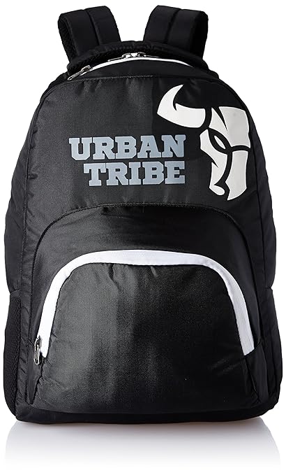 Urban Tribe Black Laptop Backpack (Street Hawk - Big Bull)