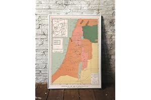 ARTCANTHURTU 1912 Map - Palestine in the time of Jesus, 4 BC - 30 AD - Israel Holy Land Decor - Unframed Wall Art Poster Print - Ancient History - Christian Gifts - Bible Posters For Classroom (11"x16")