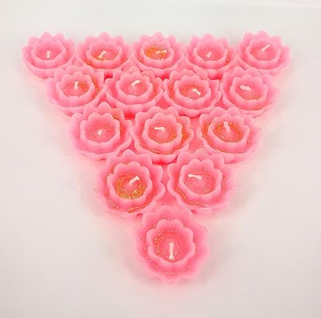 GOYAL Super Fine - High Quality Big Wax Floating Flower Candle (Set of 28) - Floating candles, Wax candles