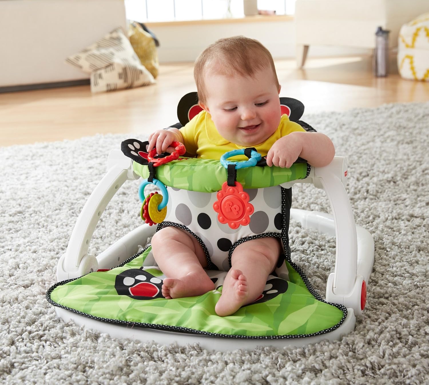 FisherPrice SitMeUp Floor Seat Panda Paws Newborn Infant Baby