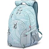 High Sierra Loop-Backpack, Travel, or Work Bookbag with tablet-sleeve, Marble, One Size