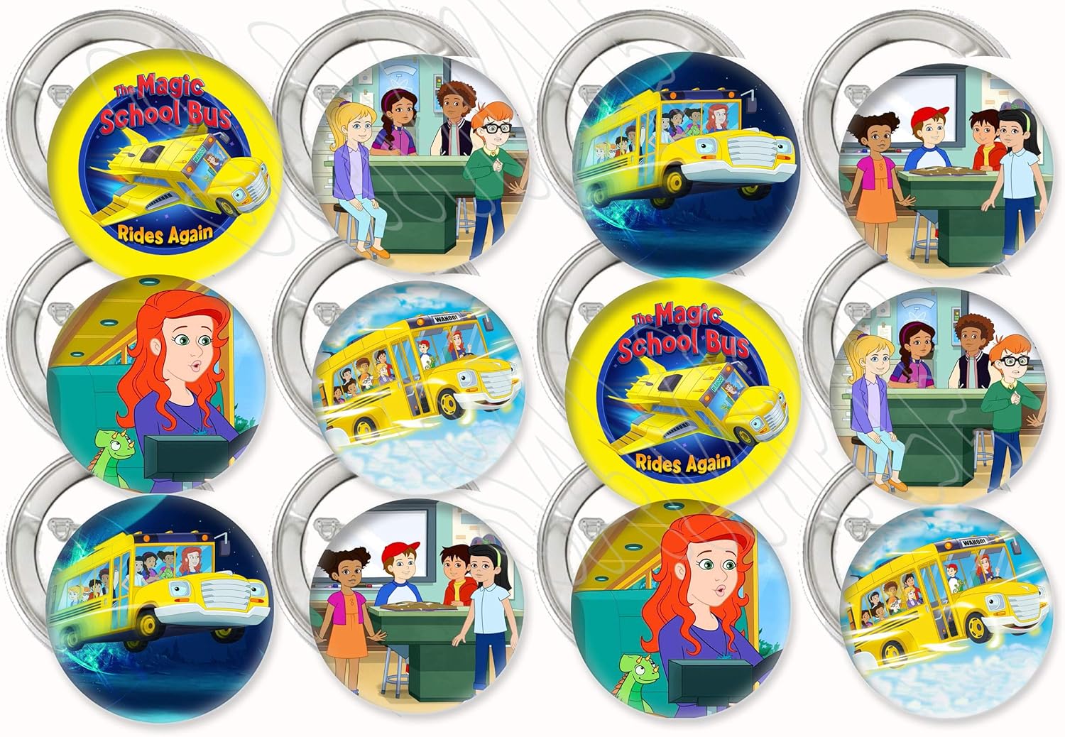 Amazon Com Magic School Bus Rides Again Buttons Party Favors